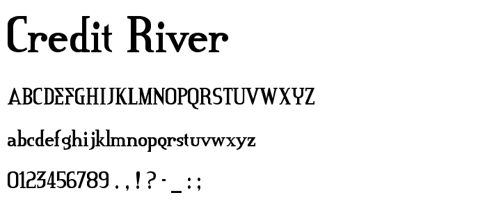 Credit River font